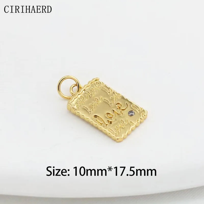 Women's Necklace Pendants Various Styles Of 14K Gold Plated Brass Metal Fashion Pendant DIY Jewelry Necklaces Making Accessories