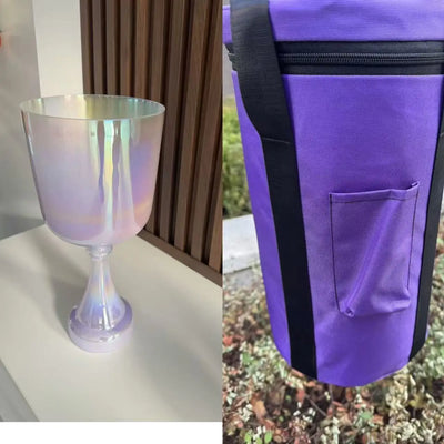 6" Purple Cosmic Alchemy Crystal Singing Bowl Sound Healing Stress Relief and Meditation