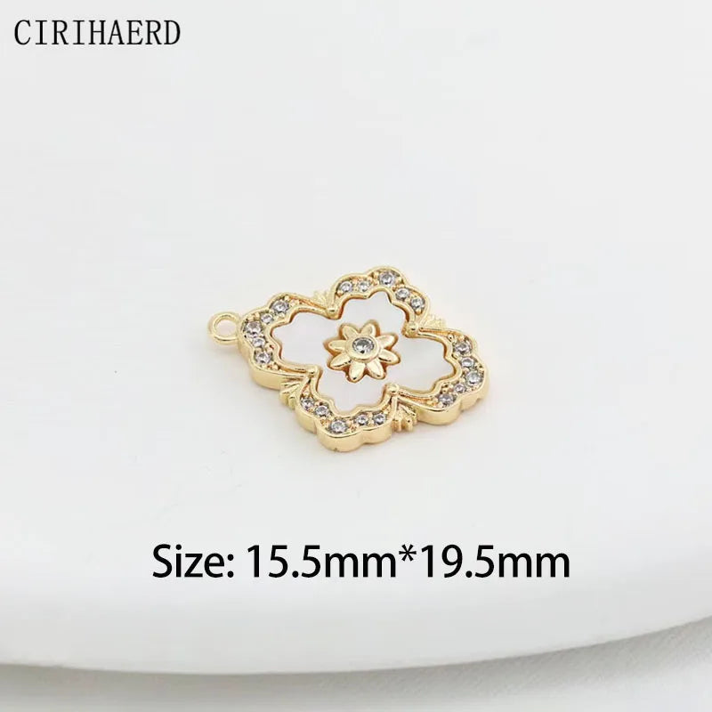 Women's Necklace Pendants Various Styles Of 14K Gold Plated Brass Metal Fashion Pendant DIY Jewelry Necklaces Making Accessories