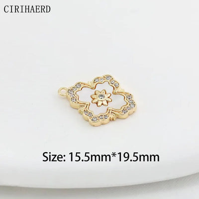 Women's Necklace Pendants Various Styles Of 14K Gold Plated Brass Metal Fashion Pendant DIY Jewelry Necklaces Making Accessories