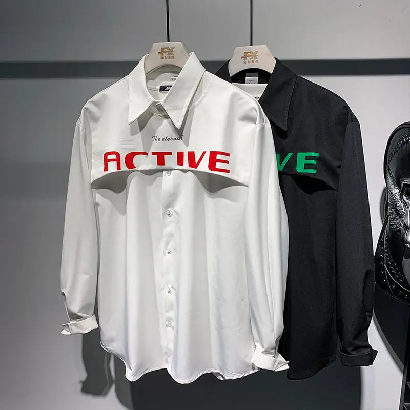 Long Sleeved Shirt for Men in Spring and Autumn New High-end Style Loose and Versatile Shirt Trend