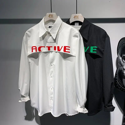 Long Sleeved Shirt for Men in Spring and Autumn New High-end Style Loose and Versatile Shirt Trend