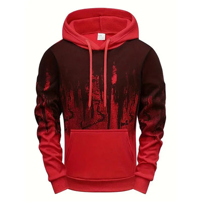 Men's Hoodie High Quality Hooded Long Sleeve Ink-splashed Sweatshirt Autumn Winter Daily Casual Sporty Jogging Fashion Outwear