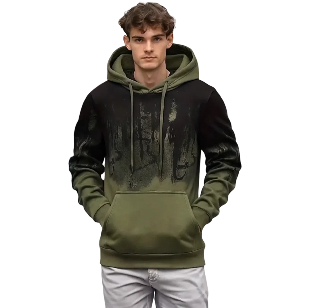 Men's Hoodie High Quality Hooded Long Sleeve Ink-splashed Sweatshirt Autumn Winter Daily Casual Sporty Jogging Fashion Outwear