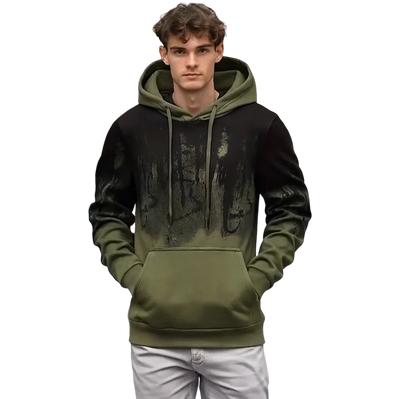 Men's Hoodie High Quality Hooded Long Sleeve Ink-splashed Sweatshirt Autumn Winter Daily Casual Sporty Jogging Fashion Outwear