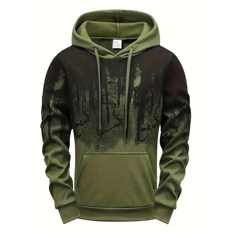 Men's Hoodie High Quality Hooded Long Sleeve Ink-splashed Sweatshirt Autumn Winter Daily Casual Sporty Jogging Fashion Outwear