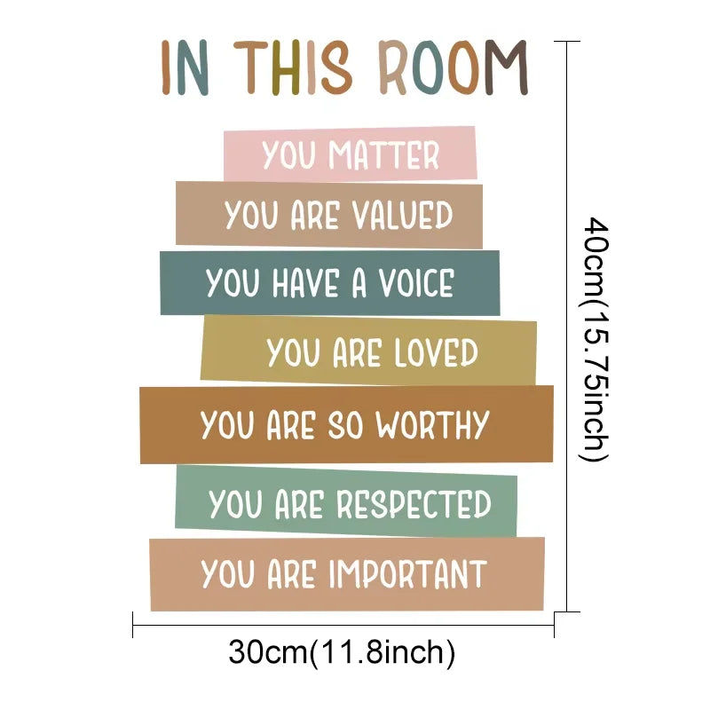 Positive Affirmations Wall Stickers for Children's