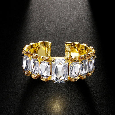 Bold Statement Bombastic Bracelet for Women Y2k Hand Fashion Rhinestone Bracelets Jewelry Bridal Crystal Bracelets Wedding Gifts