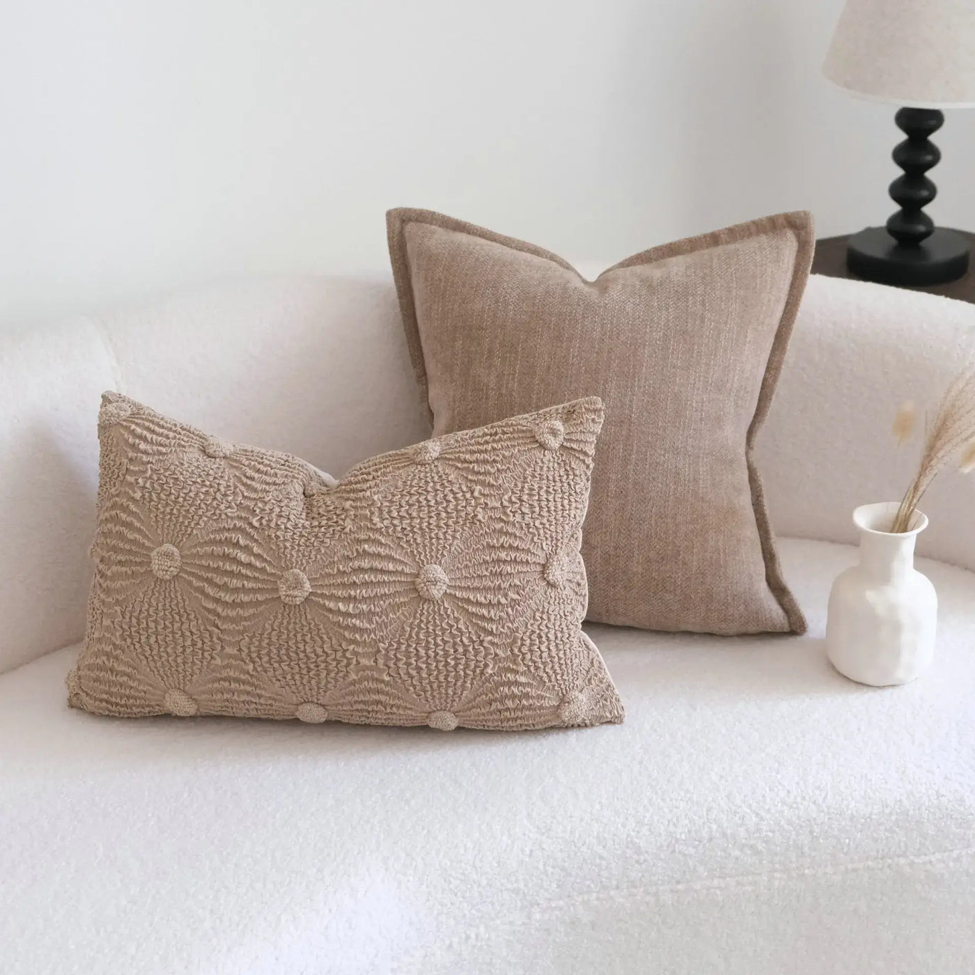 Khaki Brown Wrinkled Bubbles Cushion Cover Modern Design Decorative Pillow Covers Luxury Sofa Headboard Pillowcase Home Decor