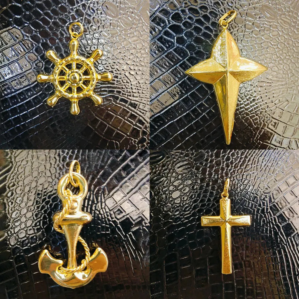 Gold Plated Pendants for Necklace Women Men Fashion 18k Gold Color African Map Design Pendant Jewelry Making for Party Daily