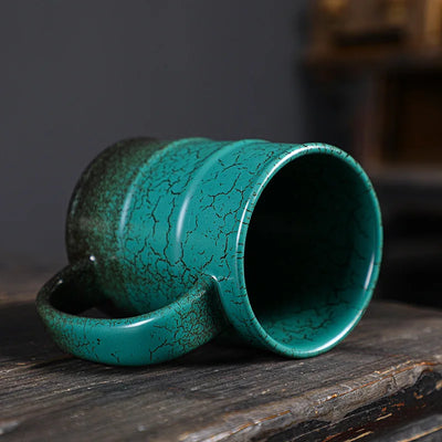 Mug Ceramic Water Cup Coarse Ceramic Coffee Cup   Design Oil Bucket Cup Couple Cup