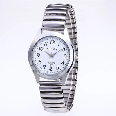 Fashion Wrist Watches Men Women Quartz Flexible Elastic Band Simple Casual Dress Couple Watch