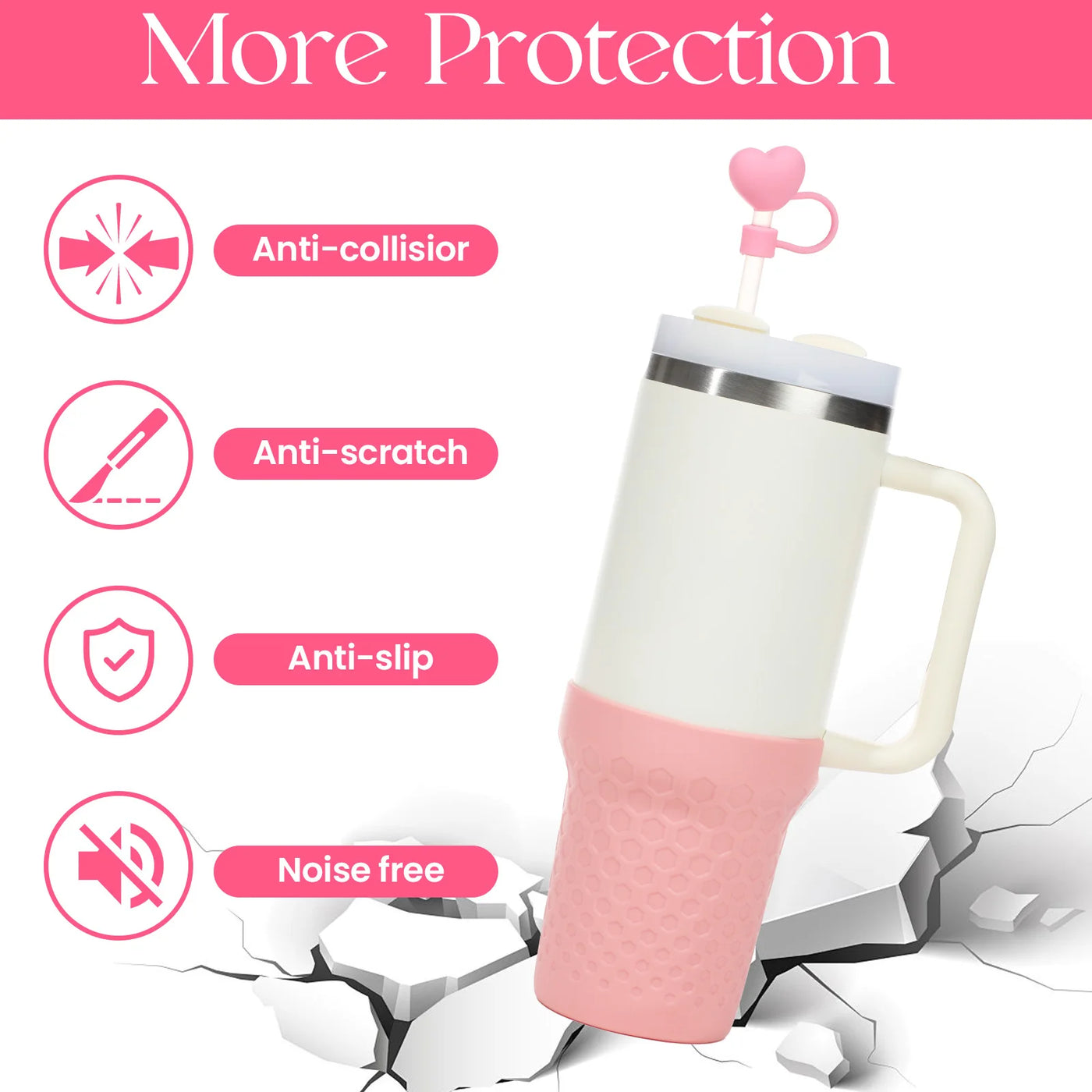 Straw Cover For Stanley Cup 0.4in Silicone Straw Topper For Stanley Cup Tumblers Accessories Dust-Proof Straw Lid For 10mm Straw