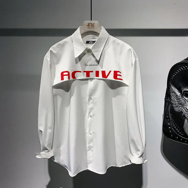 Long Sleeved Shirt for Men in Spring and Autumn New High-end Style Loose and Versatile Shirt Trend