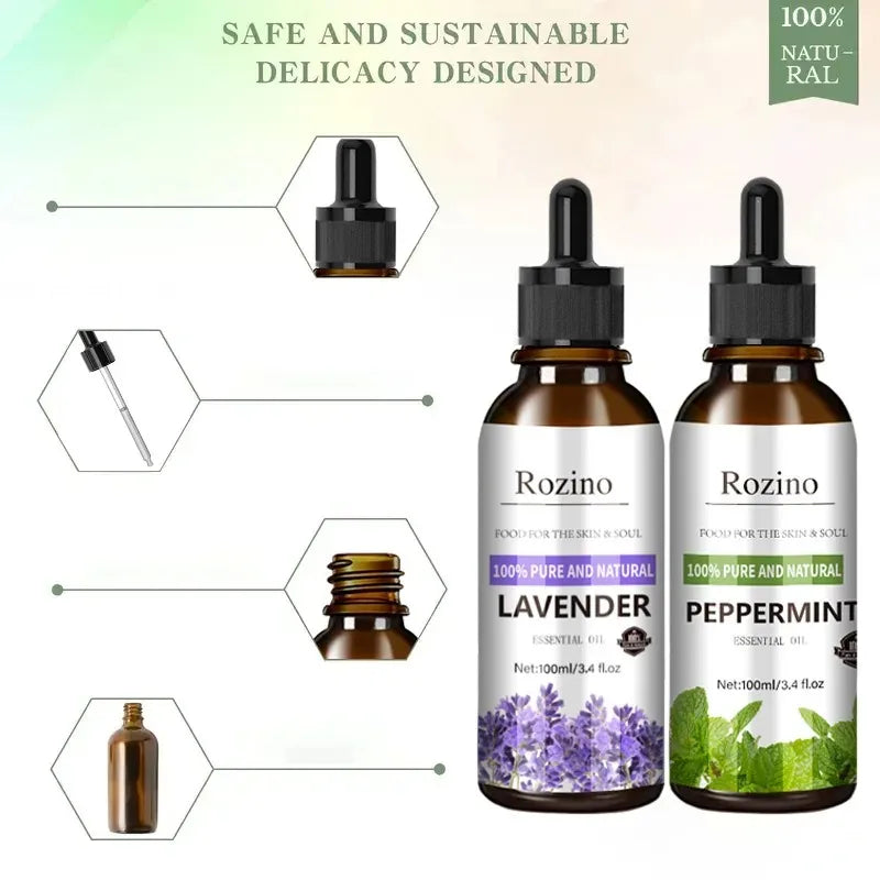 100ml Lavender Plant Essential Oil SPA Moisturizing Comfortable Calming Nourishing and Moisturizing Massage Essence No Additive