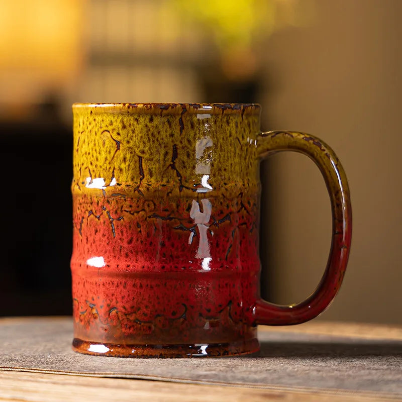 Mug Ceramic Water Cup Coarse Ceramic Coffee Cup   Design Oil Bucket Cup Couple Cup