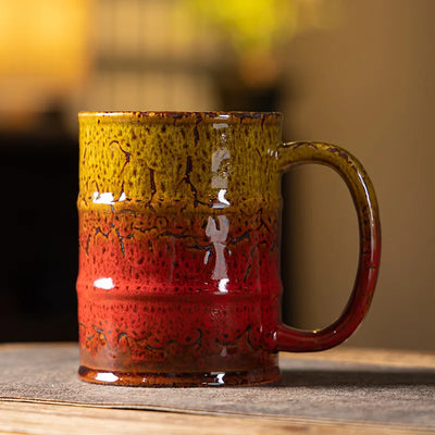 Mug Ceramic Water Cup Coarse Ceramic Coffee Cup   Design Oil Bucket Cup Couple Cup