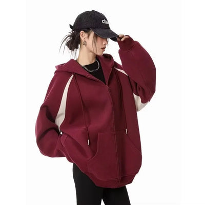 Women Clothes Hoodie 2025 Autumn Winter Thick Hoddies Women Streetwear Loose Casual