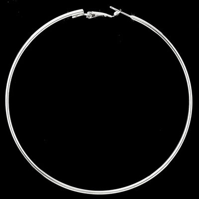 Women Gold Plated Silver Color Metal Big Circle Smooth Large Big Round Hoop Earings For Women Sexy Fashion Jewelry Wholesale