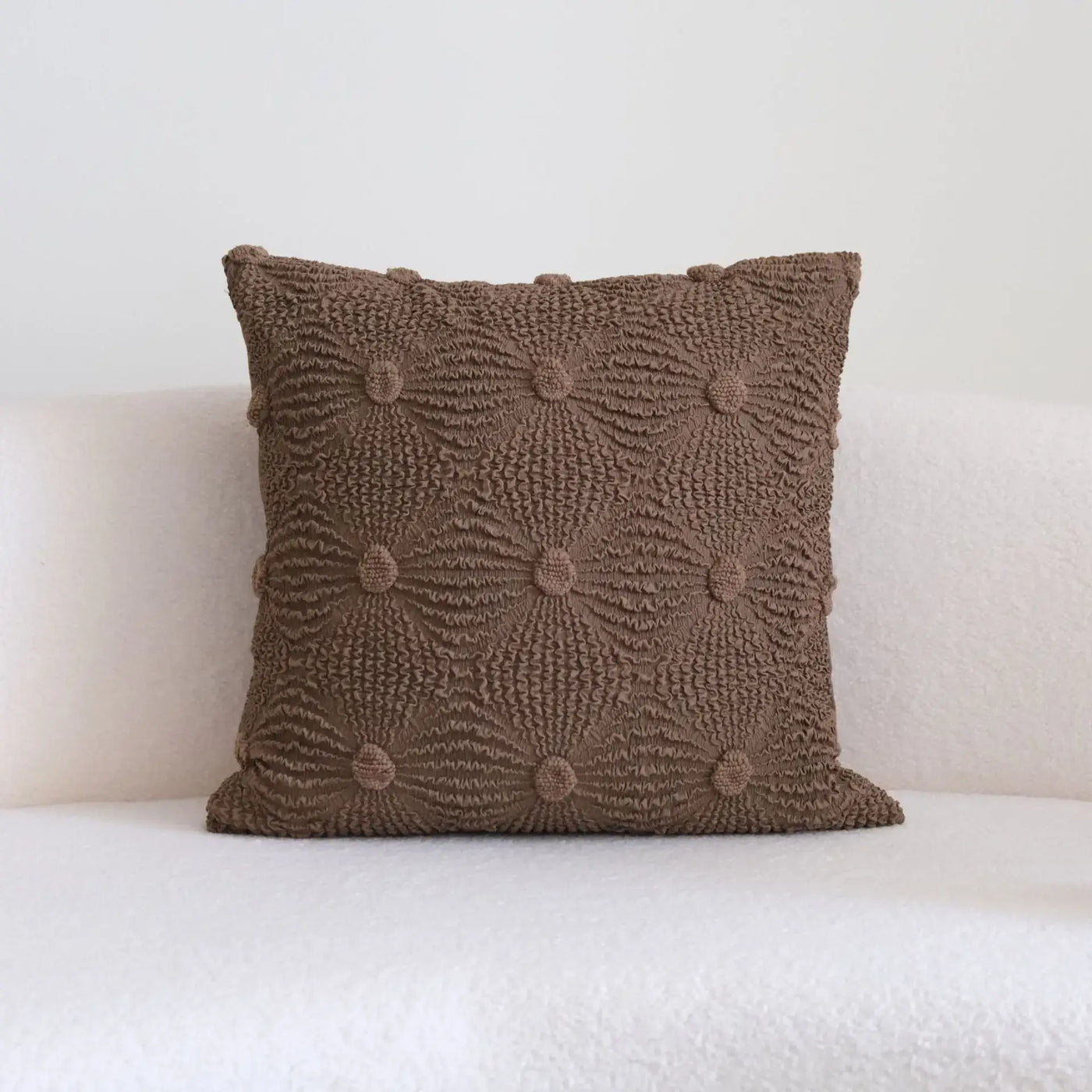 Khaki Brown Wrinkled Bubbles Cushion Cover Modern Design Decorative Pillow Covers Luxury Sofa Headboard Pillowcase Home Decor