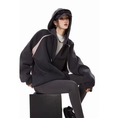 Women Clothes Hoodie 2025 Autumn Winter Thick Hoddies Women Streetwear Loose Casual