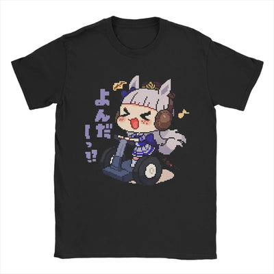 Men's T-Shirt Oguri Cap Uma musume Cool 100% Cotton Tees Short Sleeve  T Shirt O Neck Clothing Printing