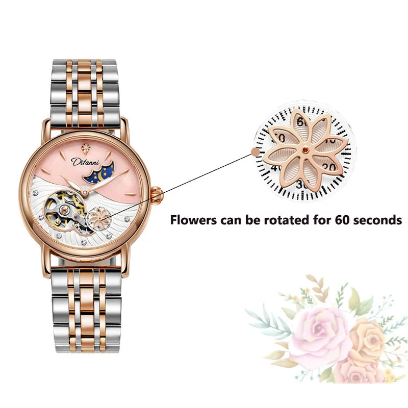 Women's Watches Waterproof Luminous Skeleton Original Automatic Mechanical Watch for Woman Elegant Ladies Watch Reloj Mujer