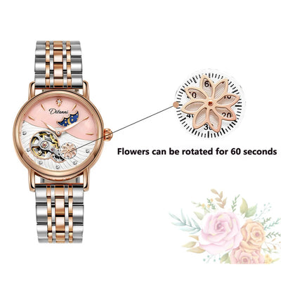 Women's Watches Waterproof Luminous Skeleton Original Automatic Mechanical Watch for Woman Elegant Ladies Watch Reloj Mujer