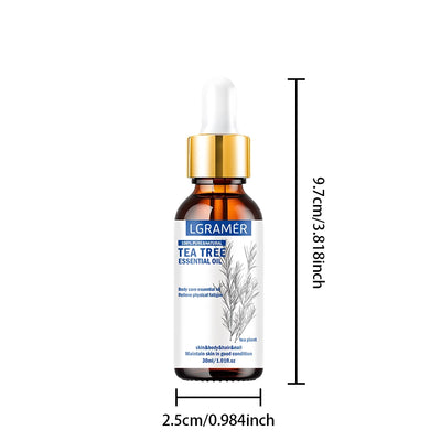 30ML Tea Tree Essential Oil ,100% Pure Nature for Aromatherapy, Diffuser, Humidifier,  Woody, Relieving Stress，Massage Muscle