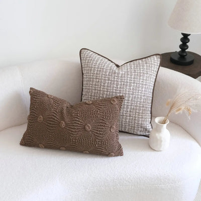 Khaki Brown Wrinkled Bubbles Cushion Cover Modern Design Decorative Pillow Covers Luxury Sofa Headboard Pillowcase Home Decor
