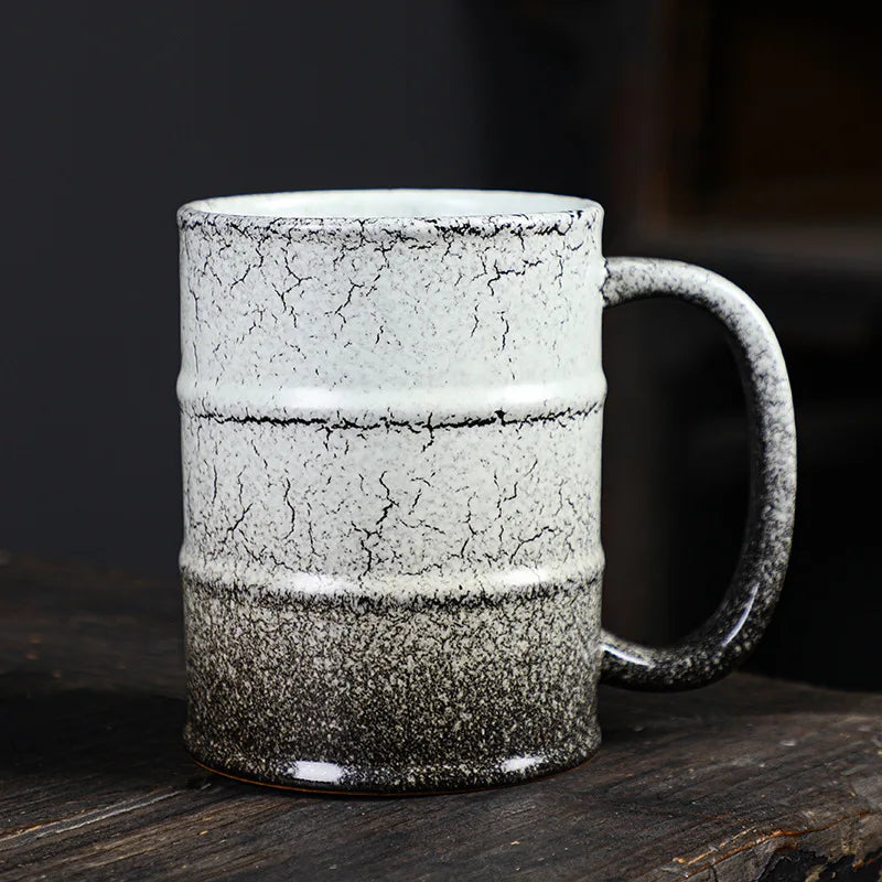 Mug Ceramic Water Cup Coarse Ceramic Coffee Cup   Design Oil Bucket Cup Couple Cup