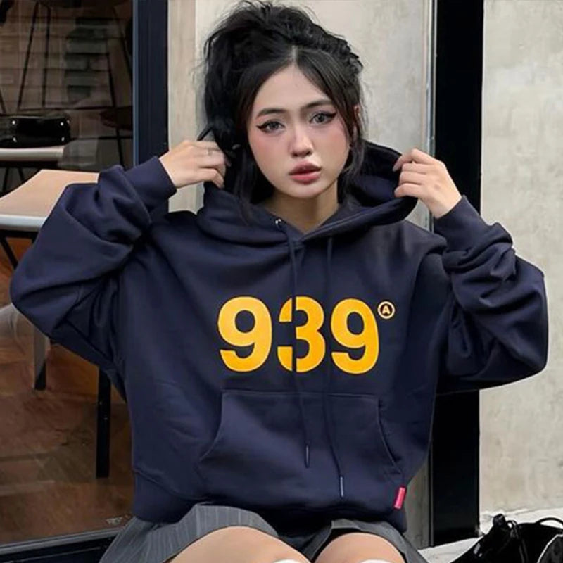 New Hoodie Top Women Autumn Winter Streetwear Fashion Print Long Sleeves Casual Slim Hoodie Female Versatile Thermal Clothing