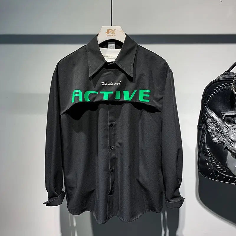 Long Sleeved Shirt for Men in Spring and Autumn New High-end Style Loose and Versatile Shirt Trend