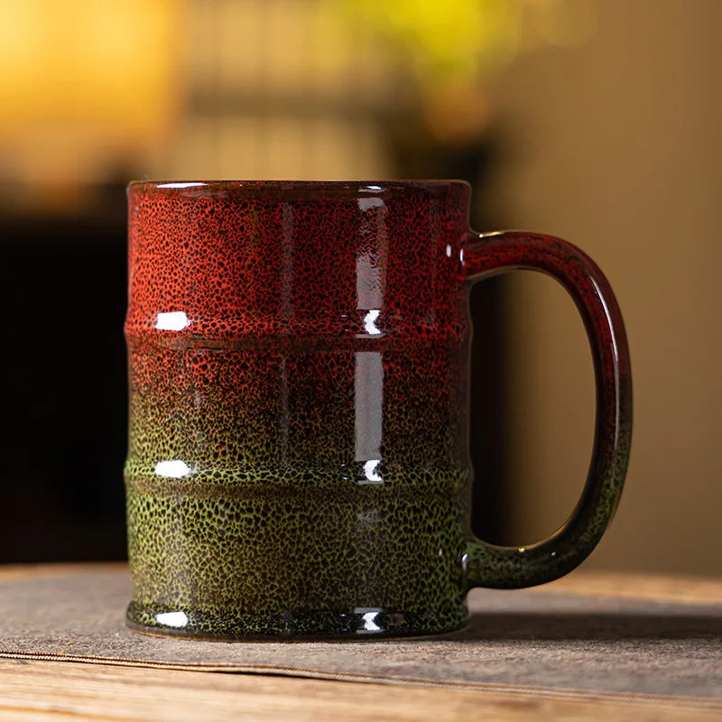 Mug Ceramic Water Cup Coarse Ceramic Coffee Cup   Design Oil Bucket Cup Couple Cup