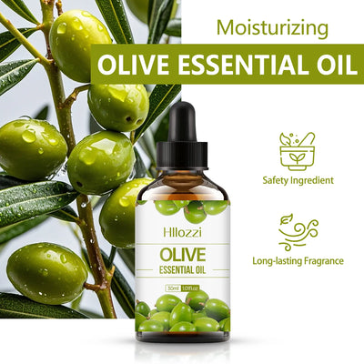 Olive essential oil, with a unique natural olive scent, extracted from plant essence, is suitable for body care and hair care.