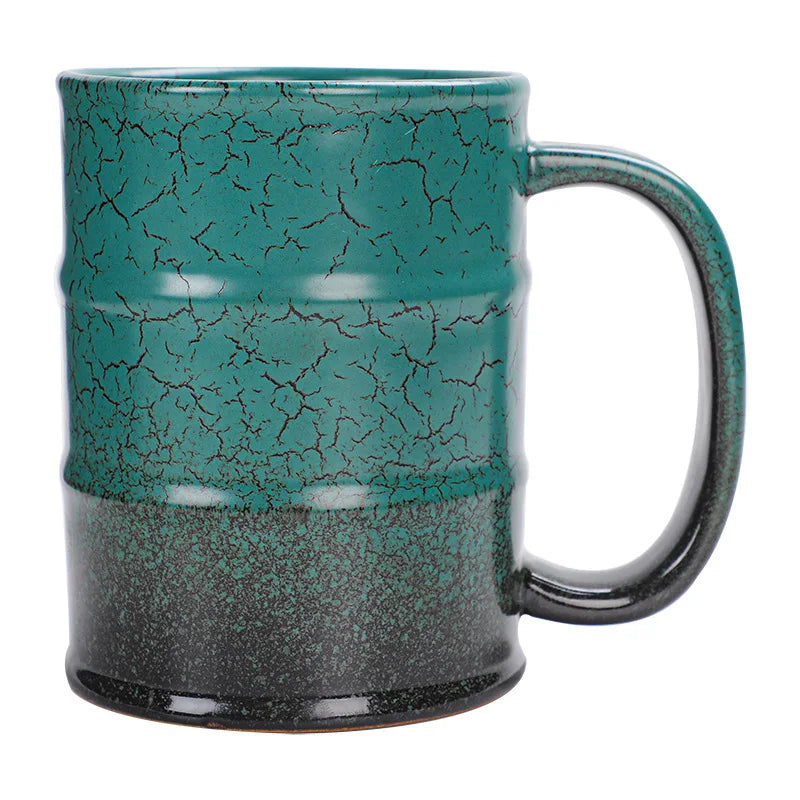 Mug Ceramic Water Cup Coarse Ceramic Coffee Cup   Design Oil Bucket Cup Couple Cup