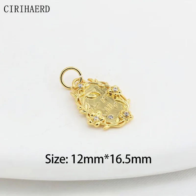 Women's Necklace Pendants Various Styles Of 14K Gold Plated Brass Metal Fashion Pendant DIY Jewelry Necklaces Making Accessories
